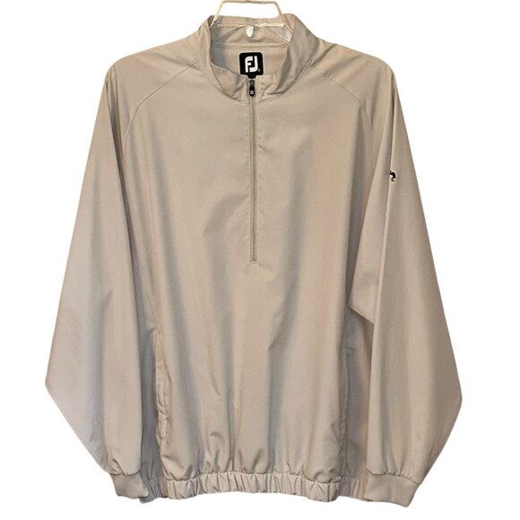 FootJoy (FJ) Half Zip Windbreaker Mock Neck Golf Jacket XL Elastic Waist Pockets - Picture 1 of 8